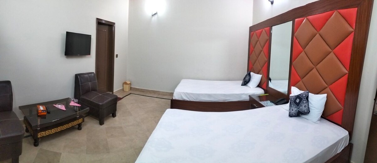 Double Bed Room with attend bathroom
