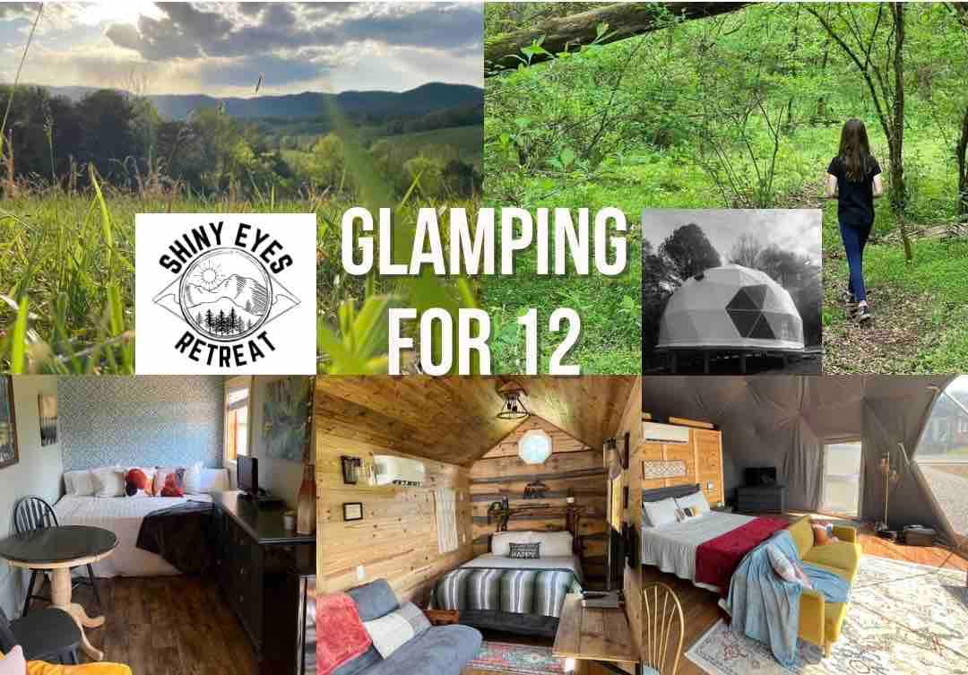 Unique Glamping Retreat Mt view Dome + 2 tinyhomes