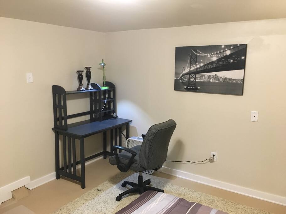 cozy basement room with private entrance