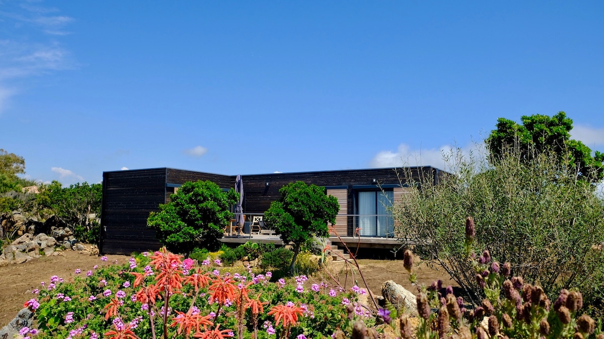 Sea view nice contemporary house with wooden frame