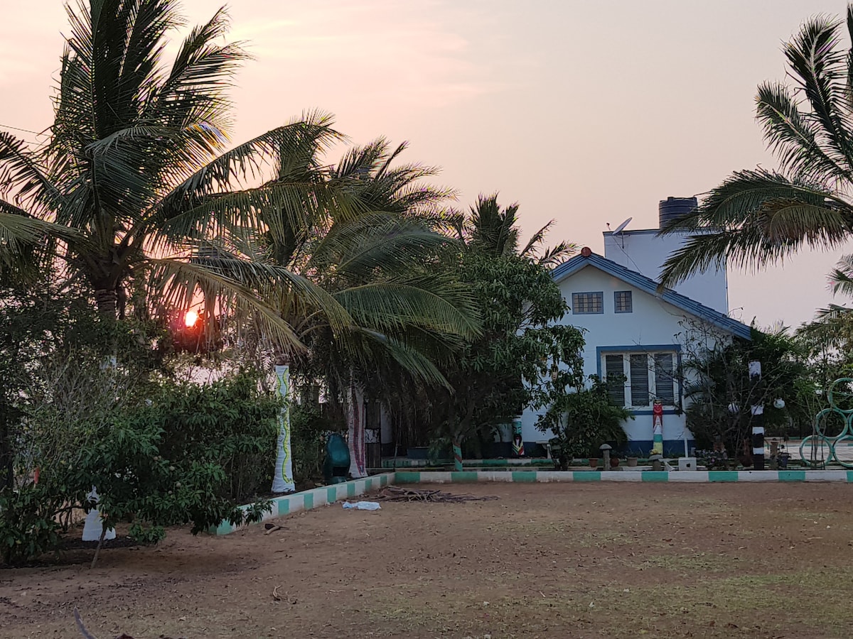 Mahabalipuram ，占地3英亩的ECR私人别墅