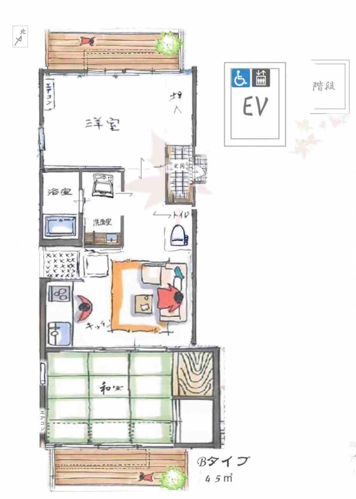 JR 3 分JR電梯/可直达上野/新宿/池袋/整套公寓2 个分离房间带厨房