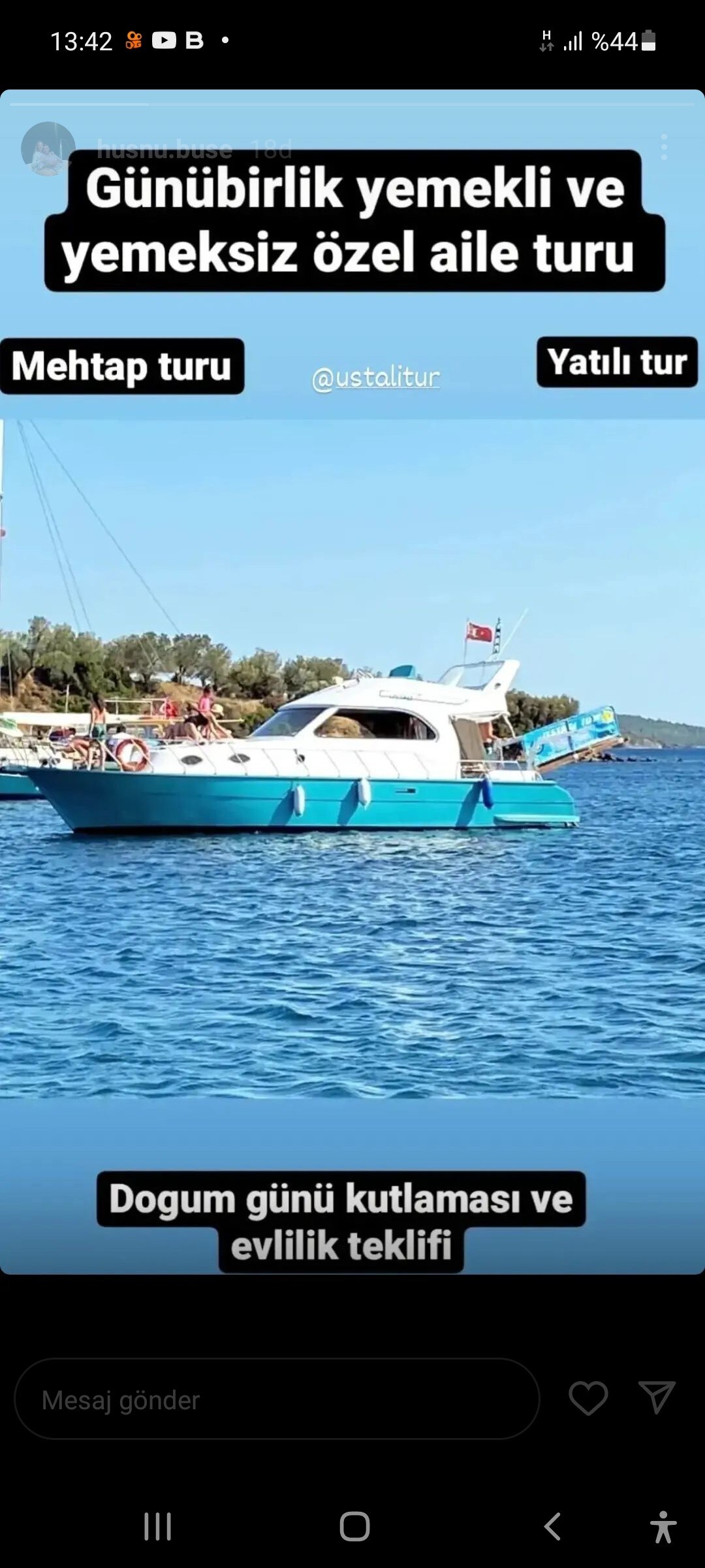 cunda adası tekne turu