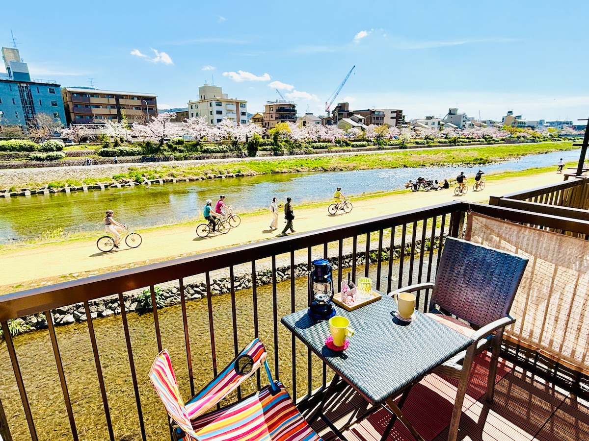 鸭川畔露台京都祗园（ Kamo Riverside Terrace KION ） 京都鴨川 祇園 桜-公寓A