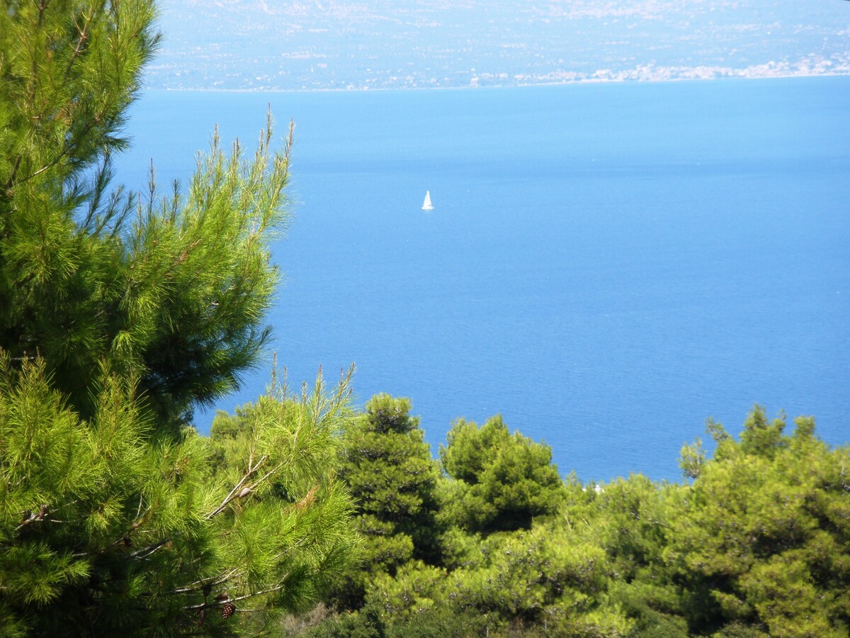 Studio, panoramic sea view & explore Athens