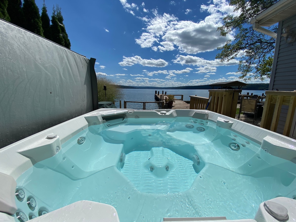 Lake Living with Salt Water Hot Tub