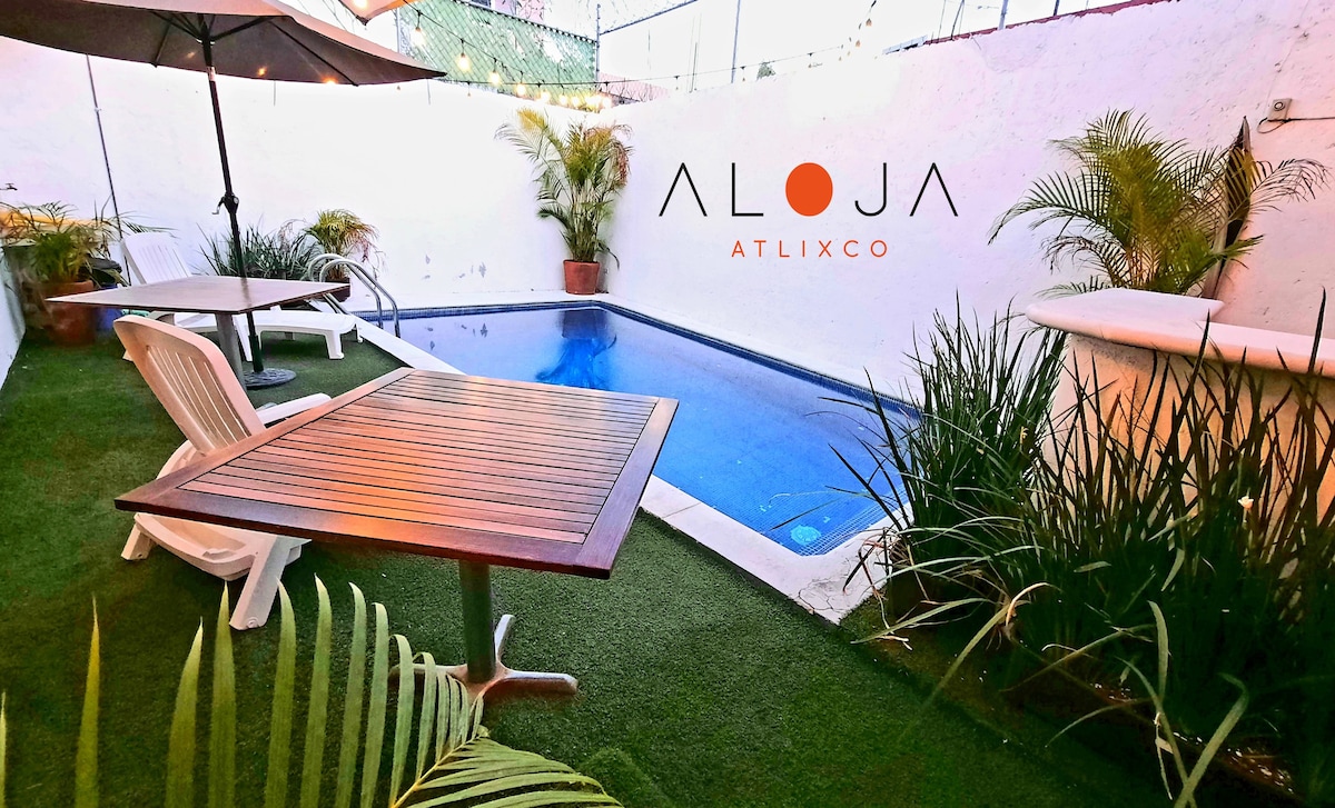 Casa Alfonsina in Atlixco ，带恒温游泳池