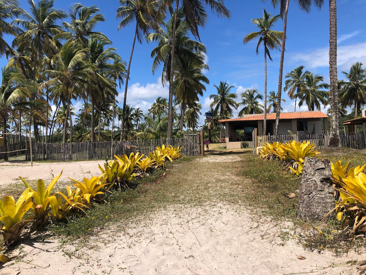 Casa de praia pe areia.Excelent férias em família.