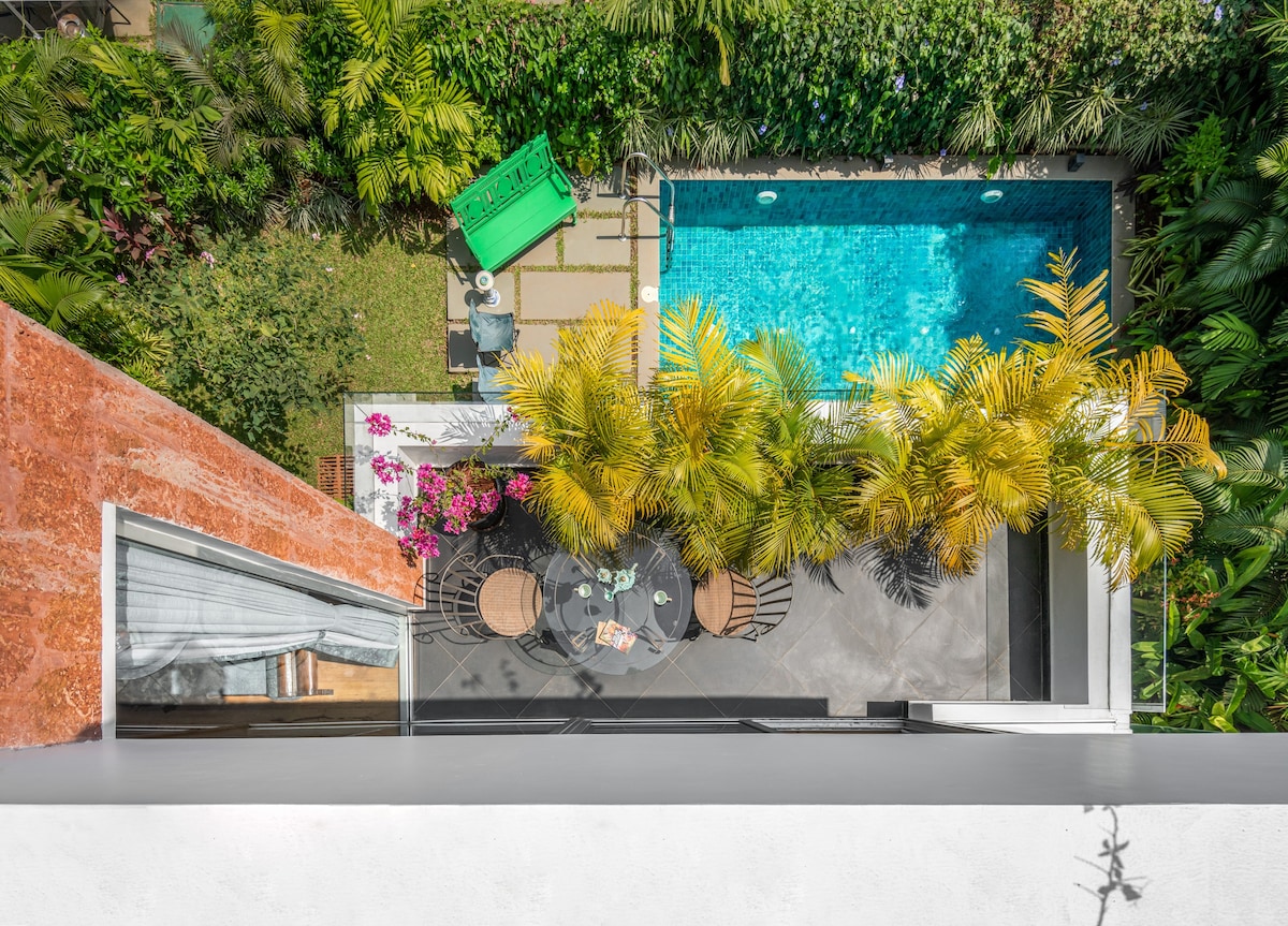 LaZamora-3bhk Pvt pool villa with garden & terrace