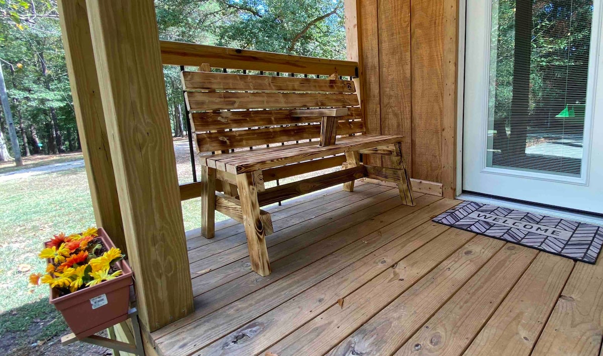 Cozy country cabin.