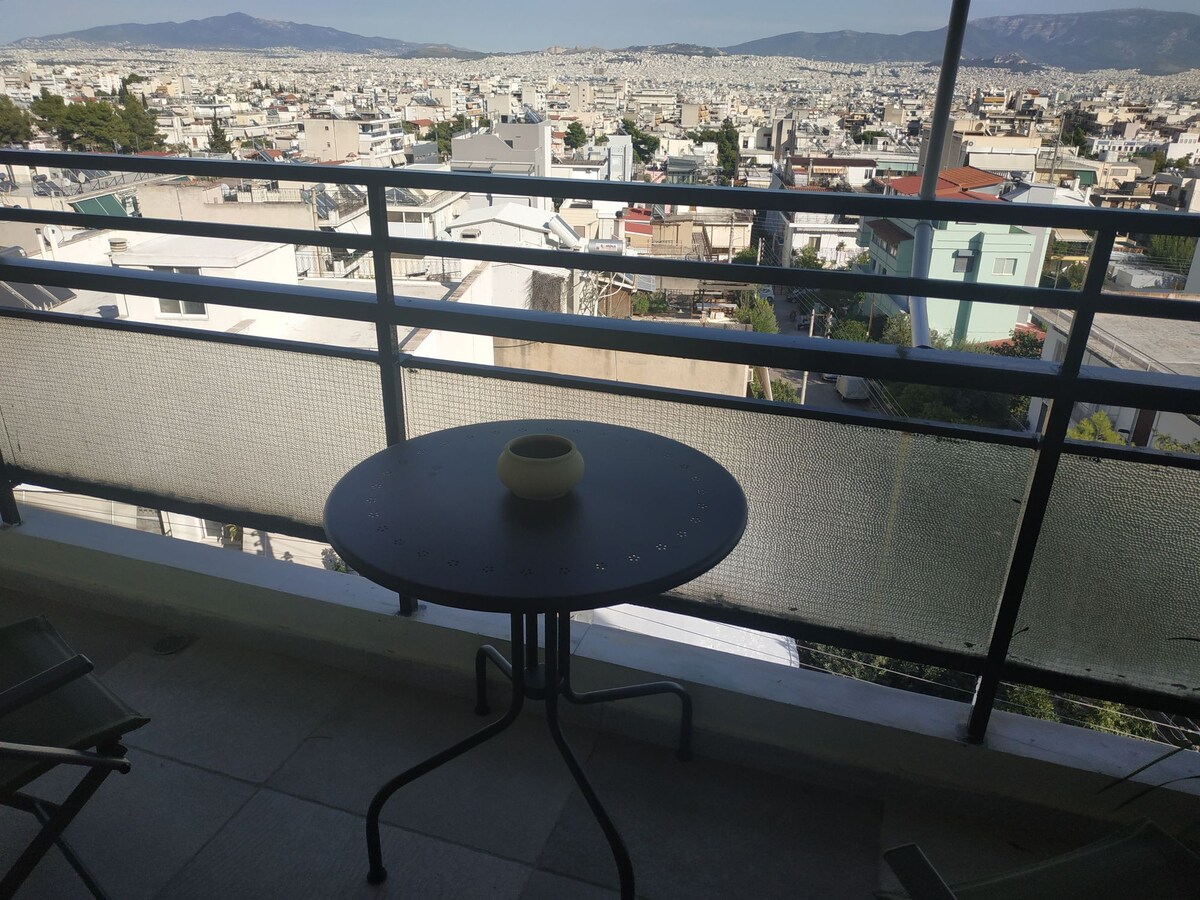 雅典景观公寓，靠近地铁站Ag.Marina