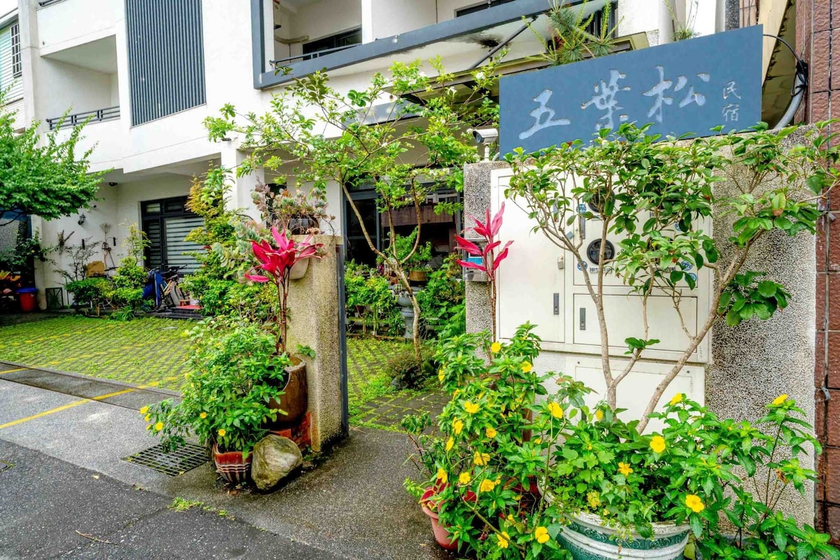 花蓮五葉松民宿-山景四人房-窗外就是中央山脈景致