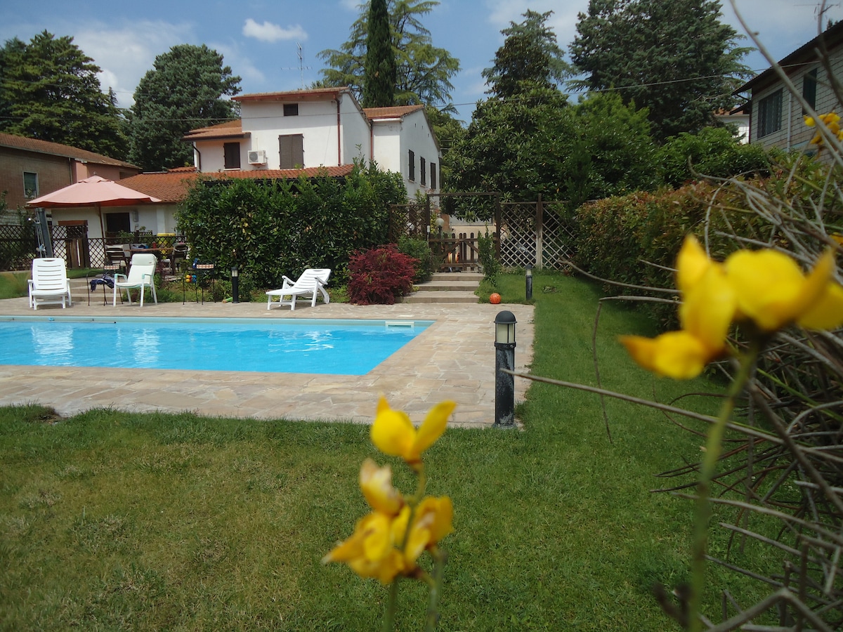 Appartamento in villa con piscina