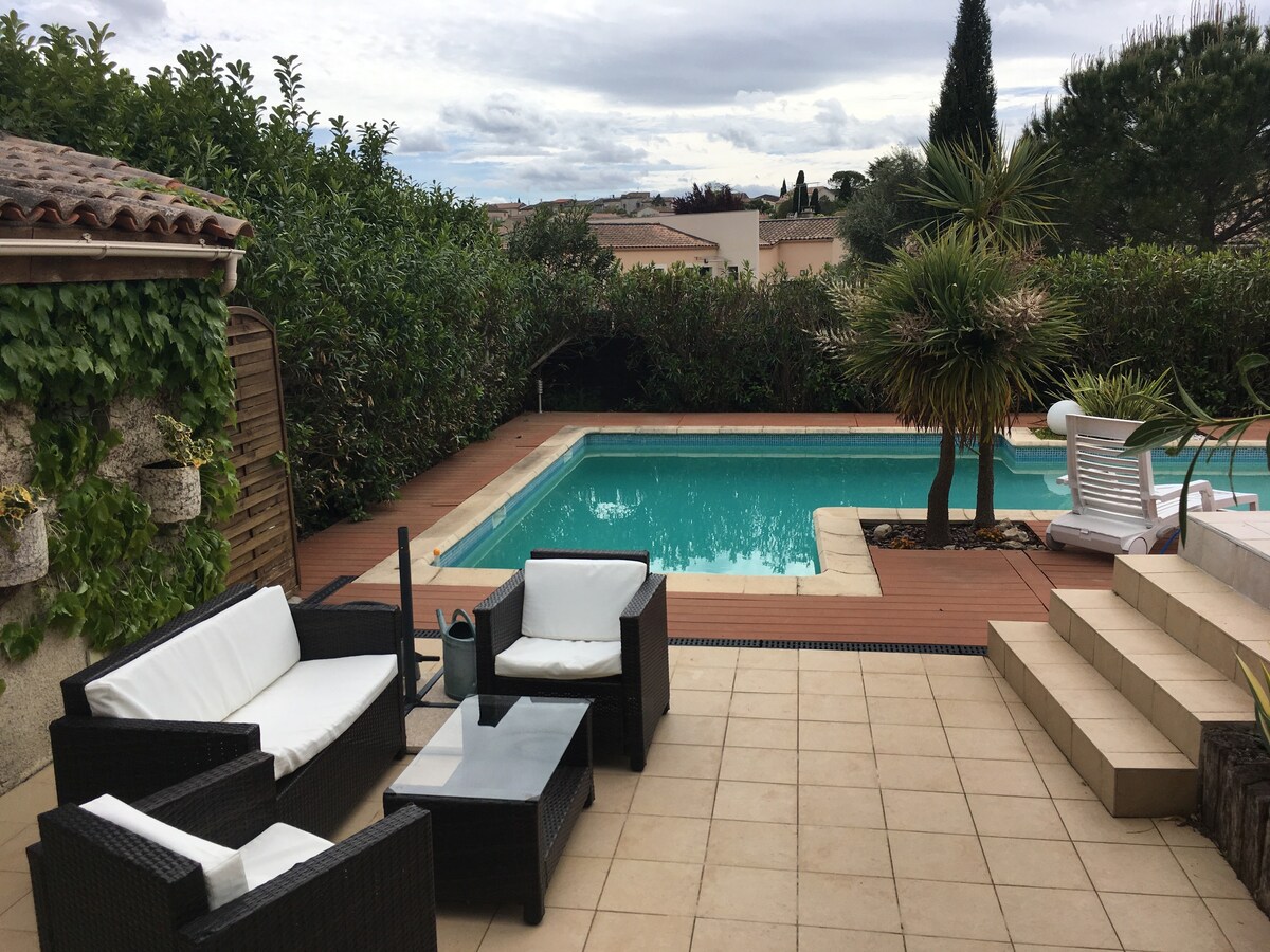 Villa avec piscine entre Cévennes et Nîmes