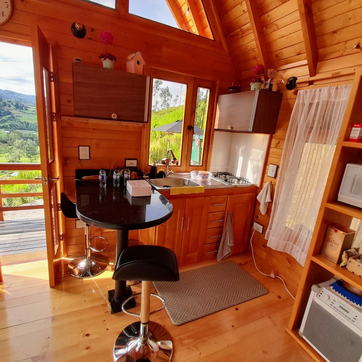 Acogedora Cabaña tipo chalet,  Tiny-house.