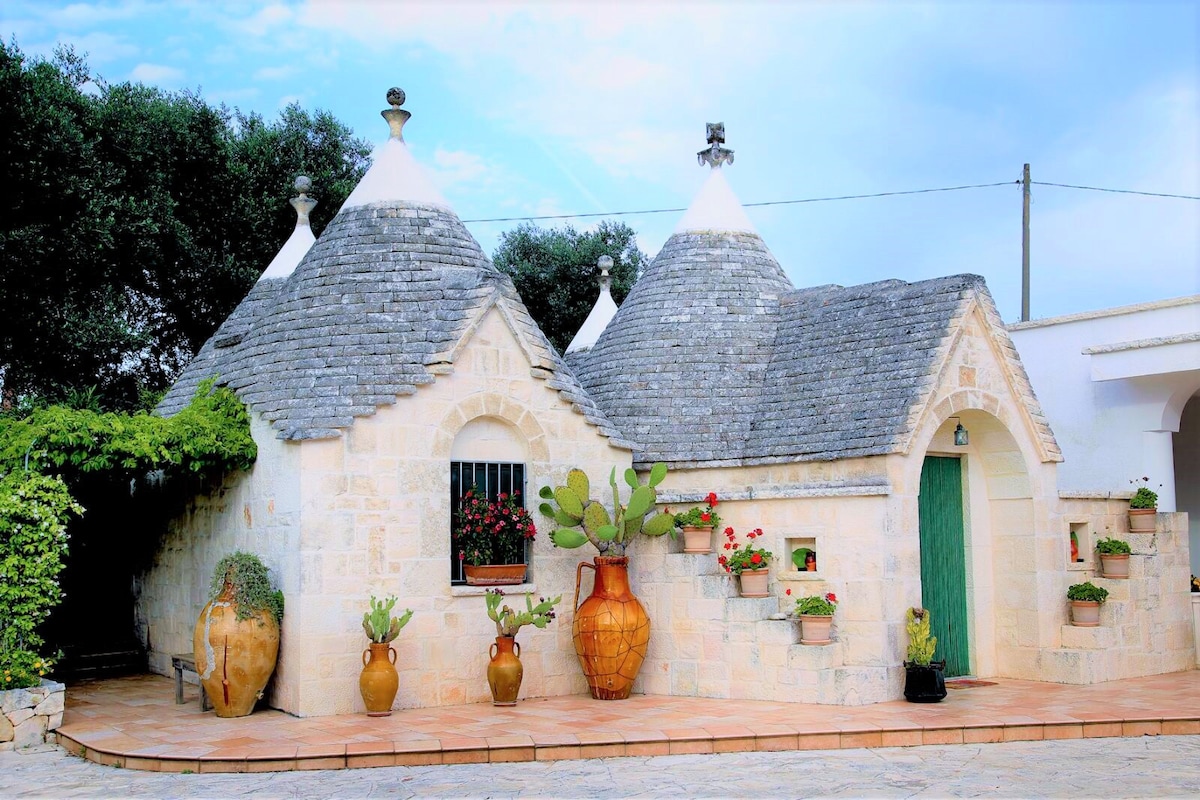 带泳池的Trullo Al Monte