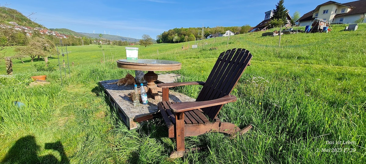 Dein Zelt in unserem wildromantischem Garten