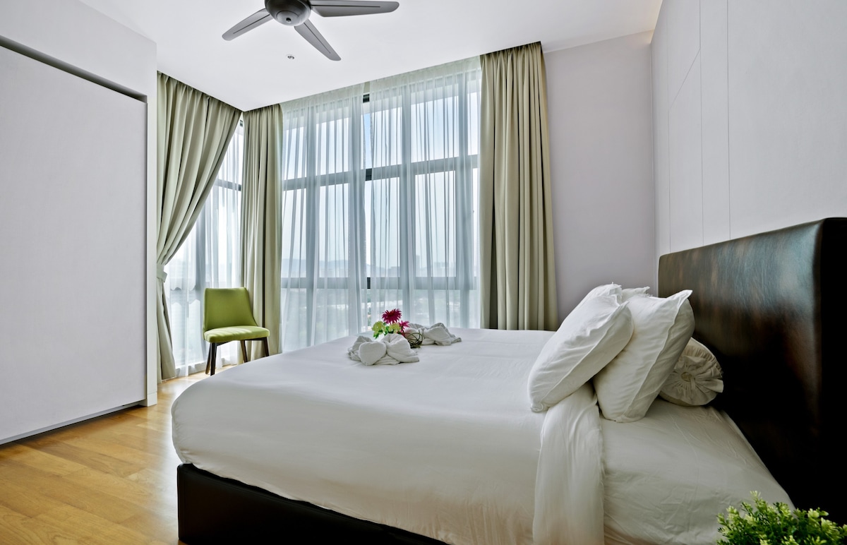 吉隆坡豪华套房|英菲尼迪泳池| 2间卧室|距离吉隆坡城中城5米