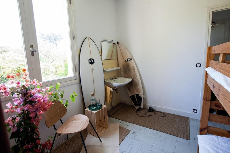 Hossegor冲浪旅舍- Mundaka客房的床位