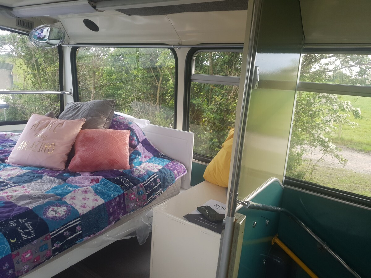 The Big Red Bus at Glasson Glamping Farm