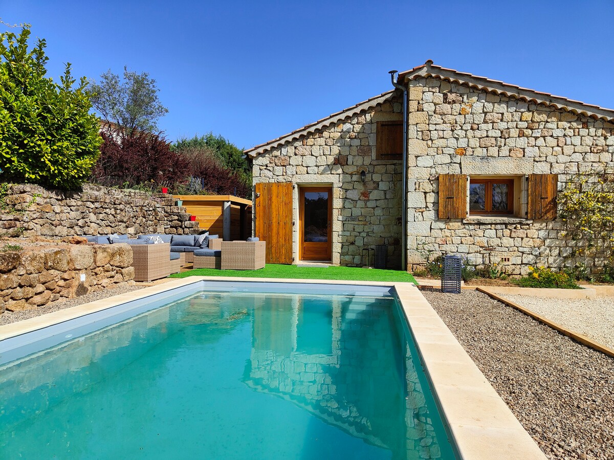 Maison individuelle avec Piscine, Ardèche sud
