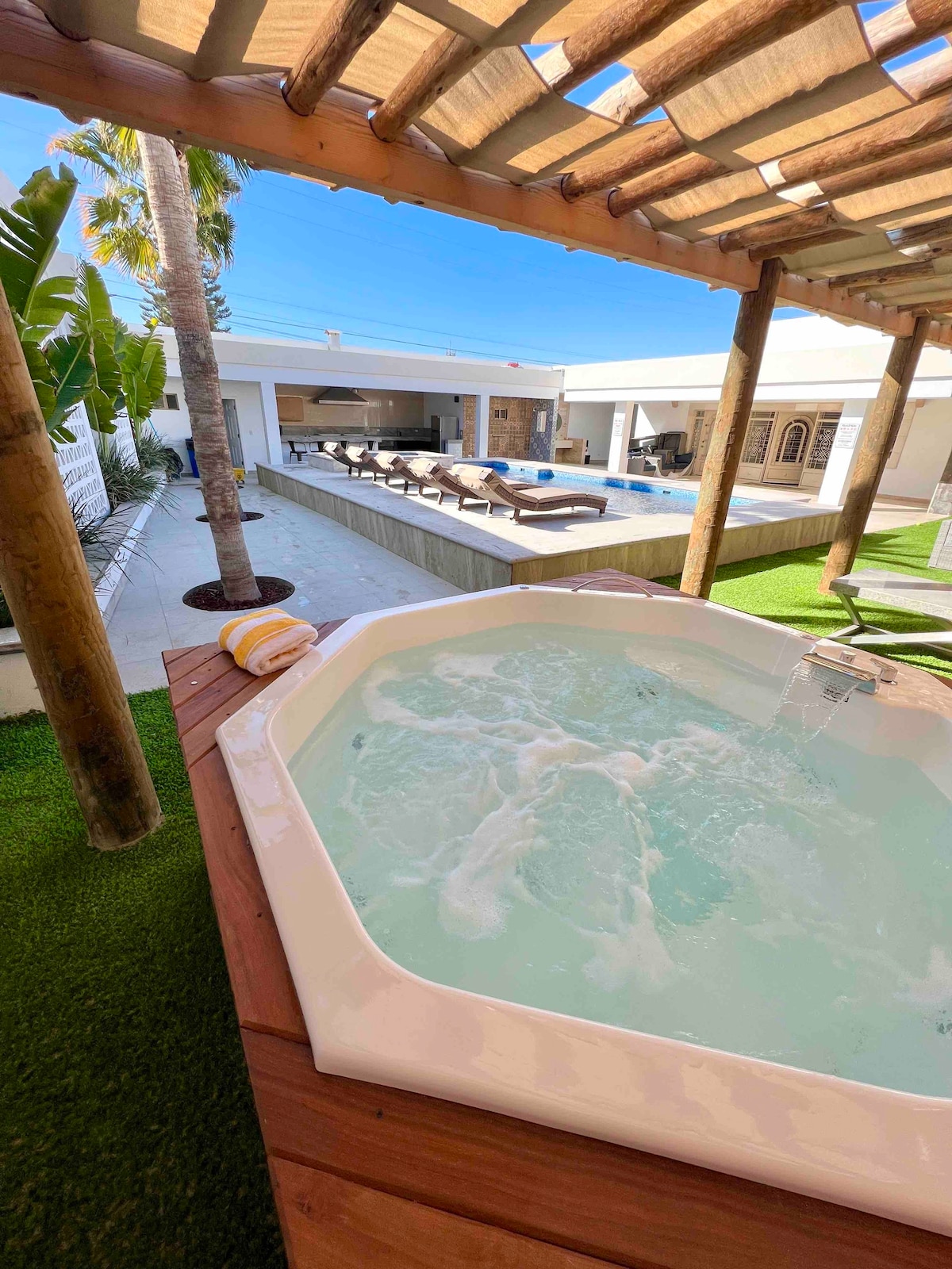 按摩浴缸+私人泳池| Casa Palmar