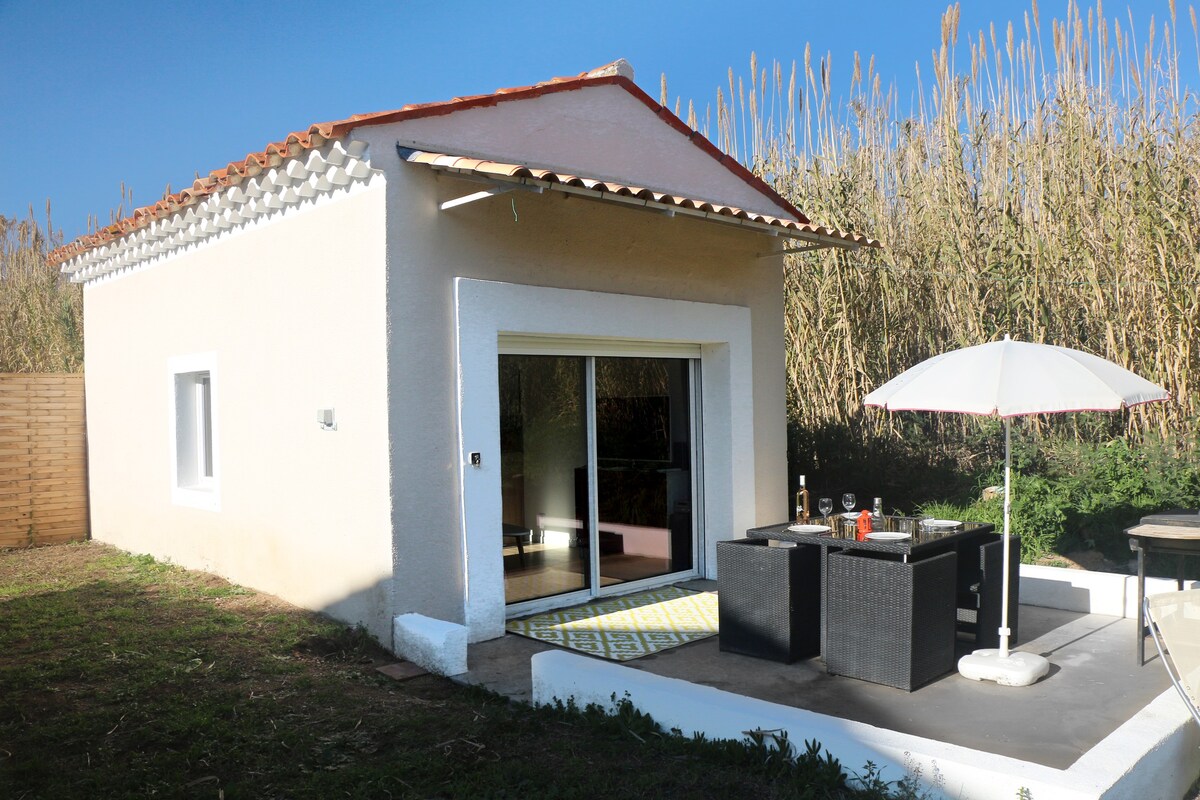 Petite maison dans cadre naturel, clim, jardin