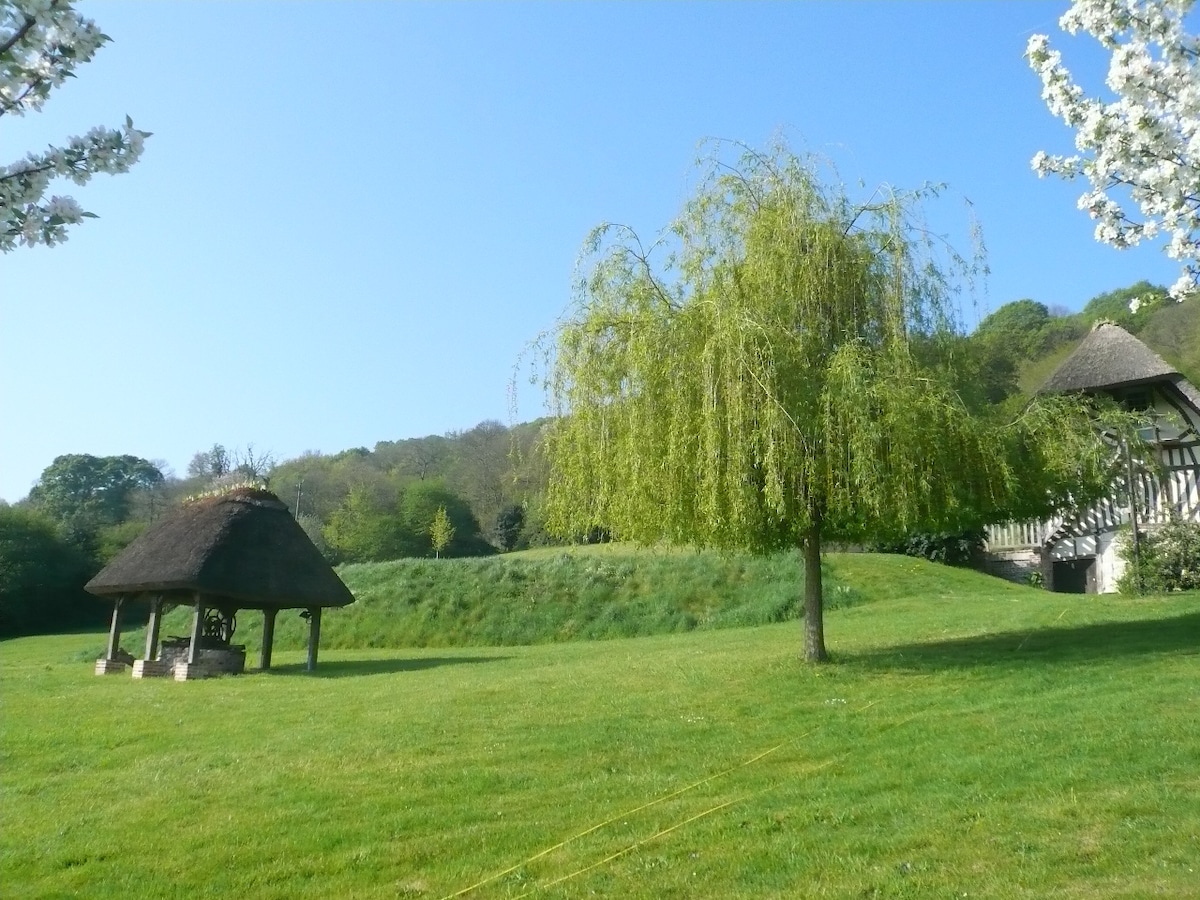 Chaumière. Honfleur 20公里。恒温泳池