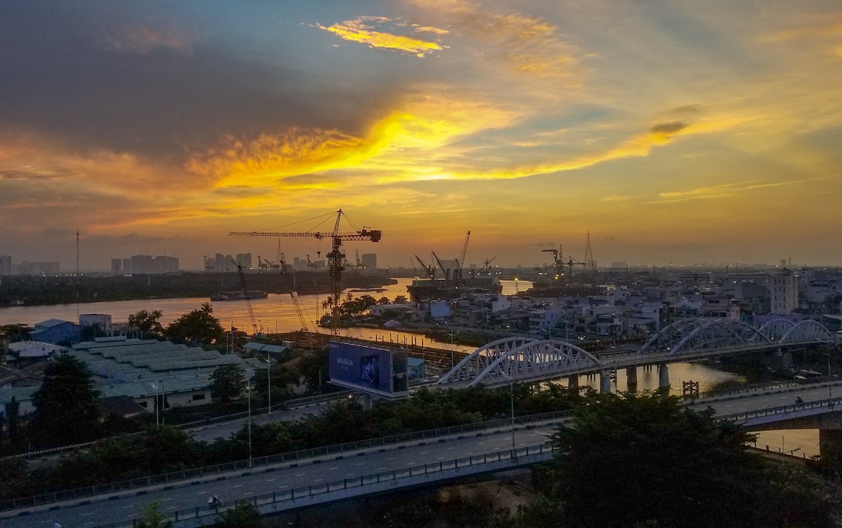 美国标准房源，可欣赏迷人的西贡河景