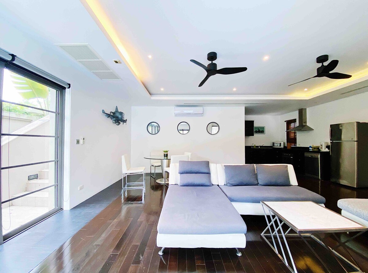 完美的家庭别墅2卧室私人游泳池靠近高档Bangtao海滩4-6位客人