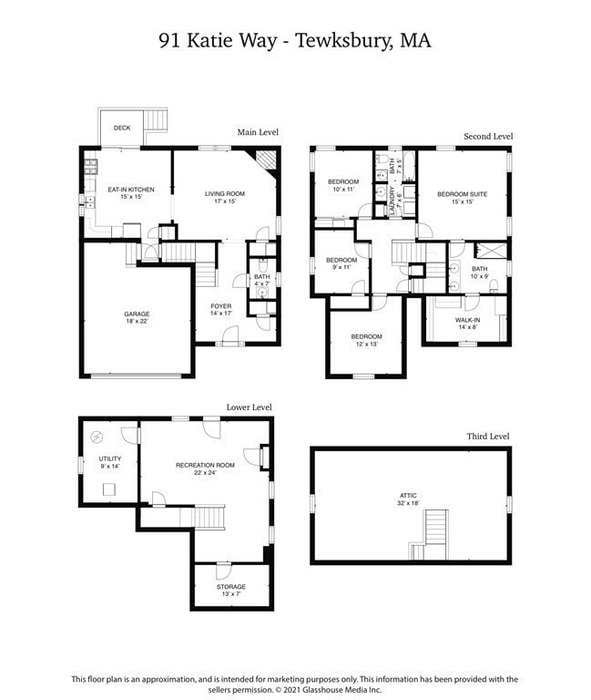 马萨诸塞州Tewksbury -最少住宿5晚- 4张床、2.5个卫生间、安静的街道，距离商店仅5分钟车程。