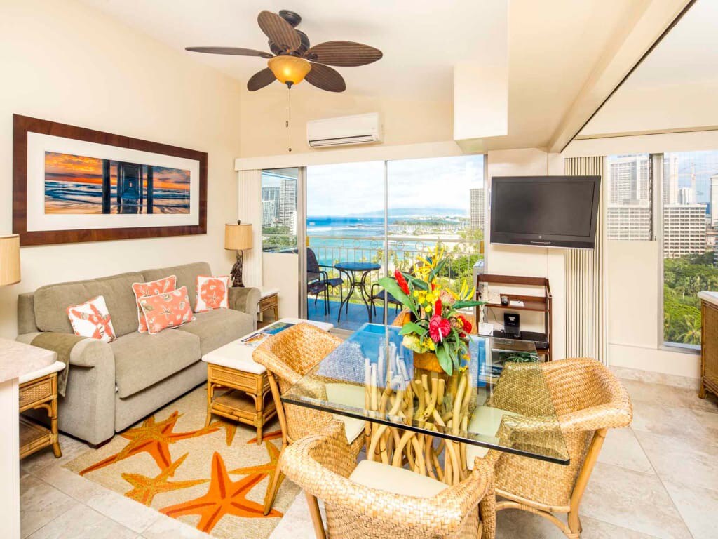 威基基海岸（ Waikiki Shore ） - 1卧室顶层公寓威基基海滩景观套房# PH09