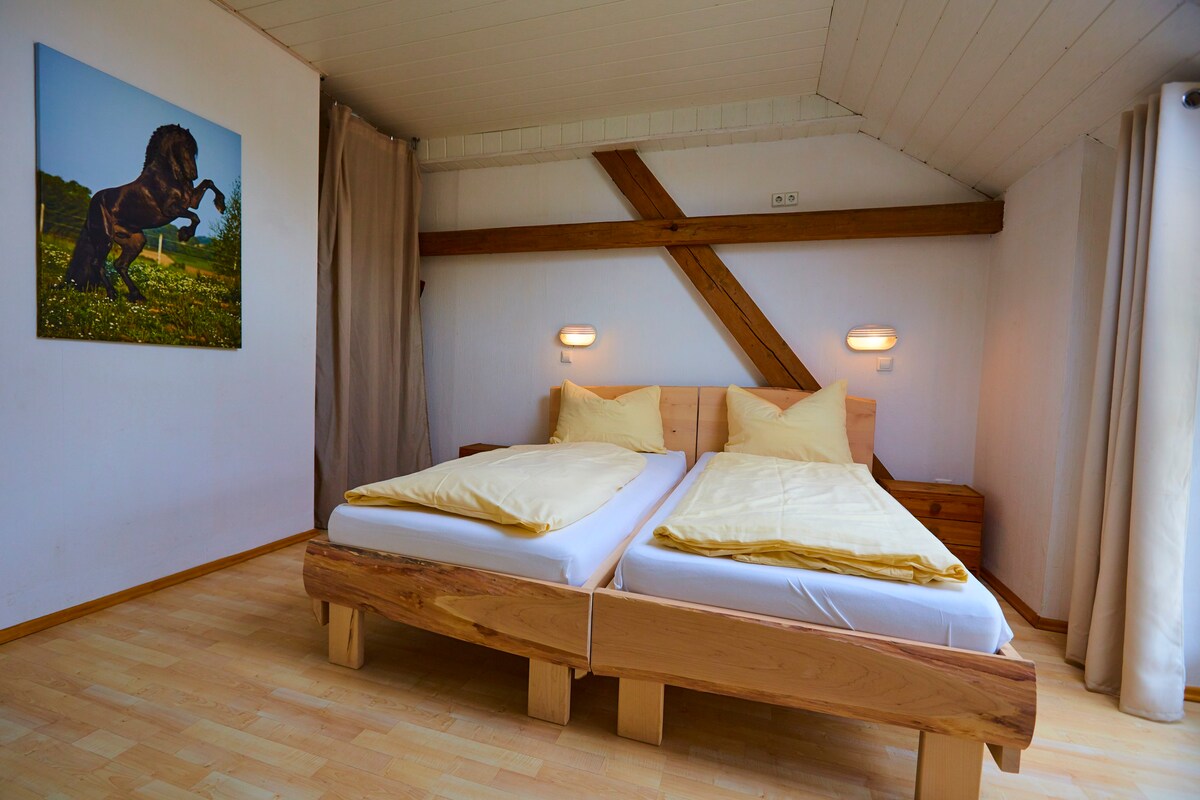 Feriensreiterhof Trunk （ Igersheim ） ，度假公寓Kornkammer -可入住1-4人的现代家具