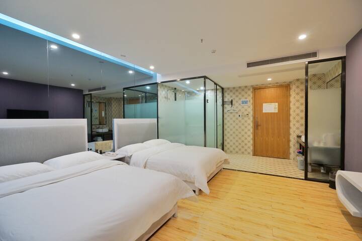 广州妃子笑艺术酒店 精品双床 轻奢风格 新塘港口大道333号 近13号