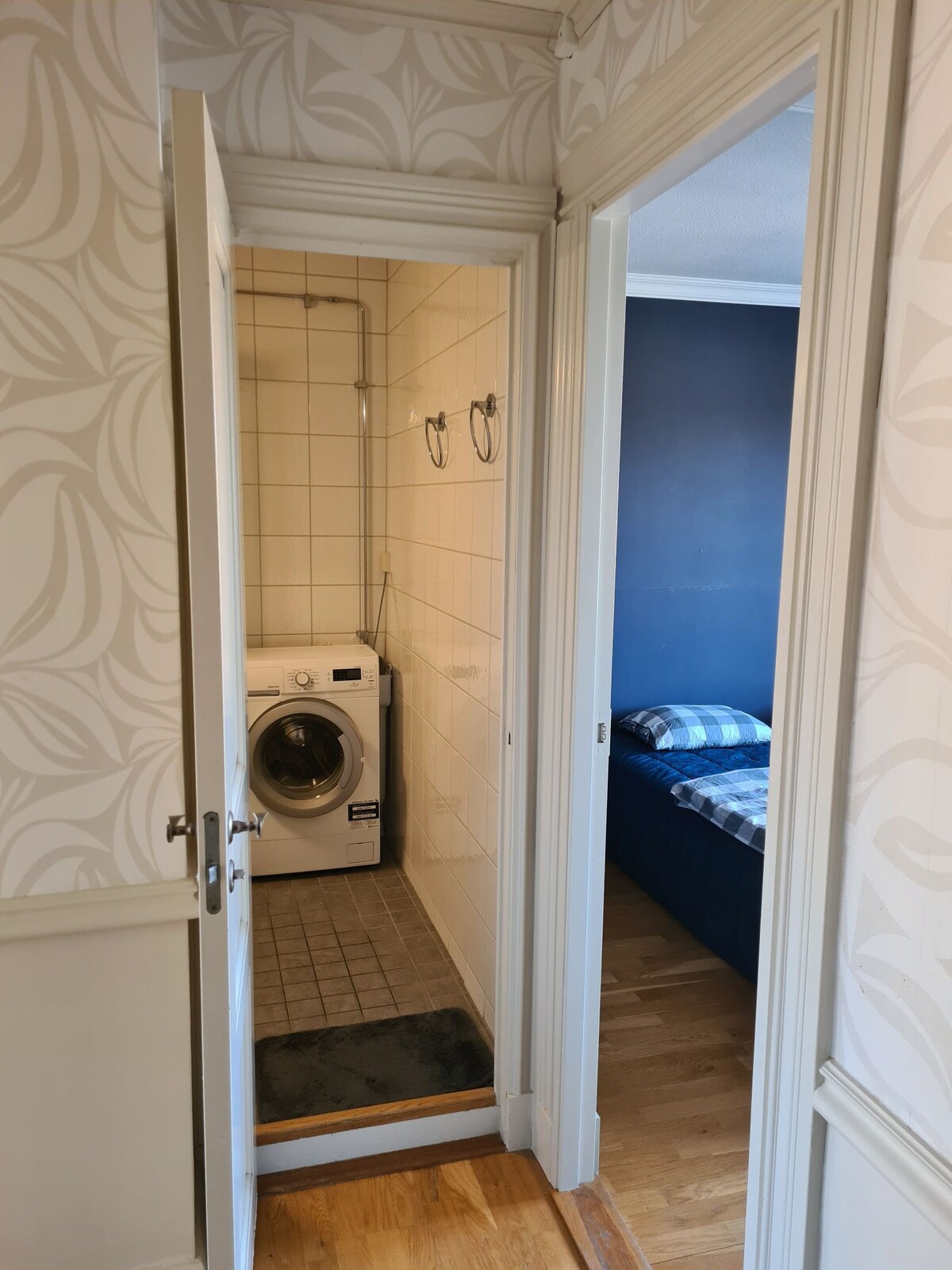 Märsta斯德哥尔摩地区的双人卧室。