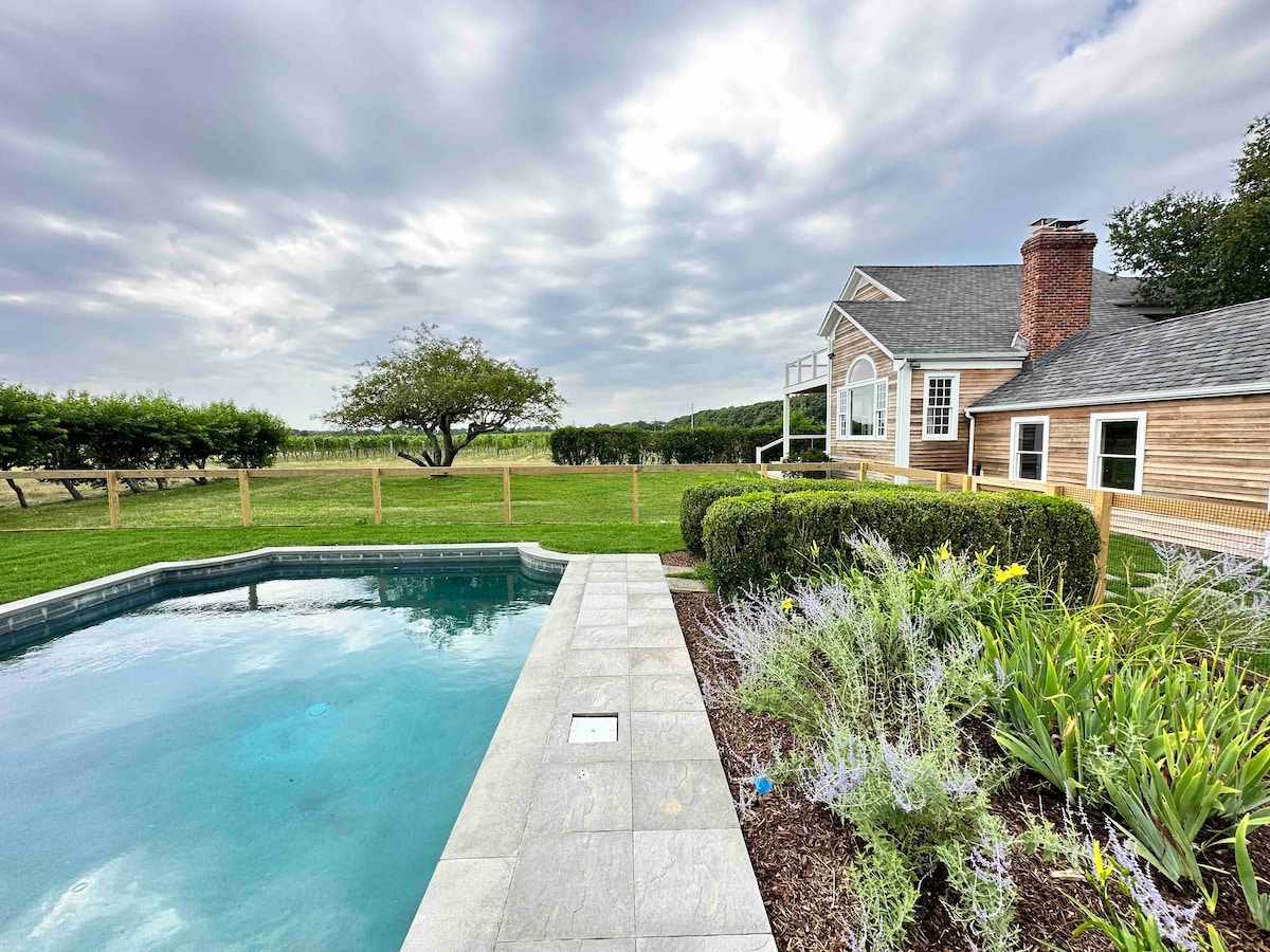 Updated Vineyard  Farmhouse on 66 Acres