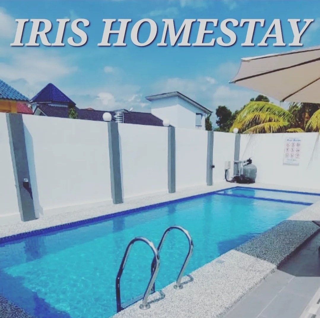 Iris Homestay平房，带泳池，是完美的住宿选择。