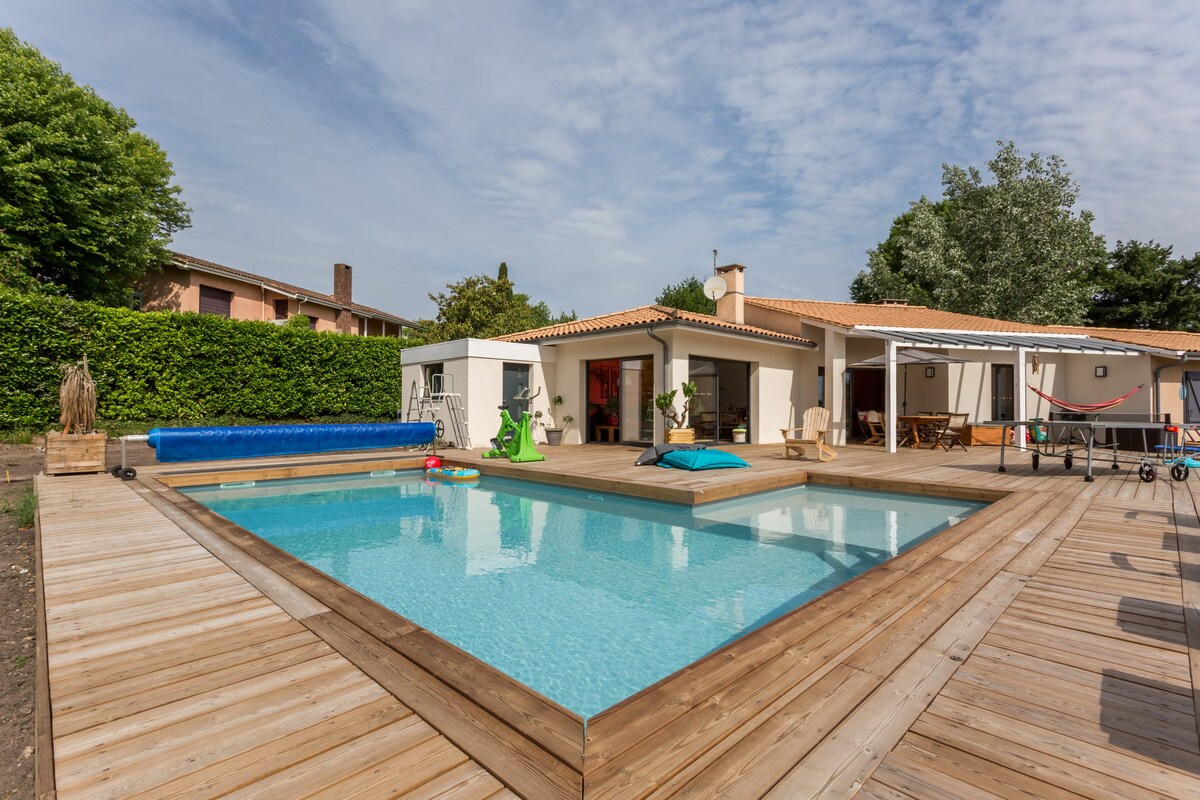 Maison 160 m2 avec piscine à 10 min de Bordeaux