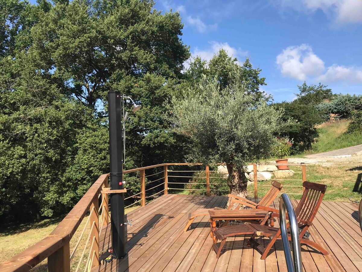 Maison ronde atypique en bois