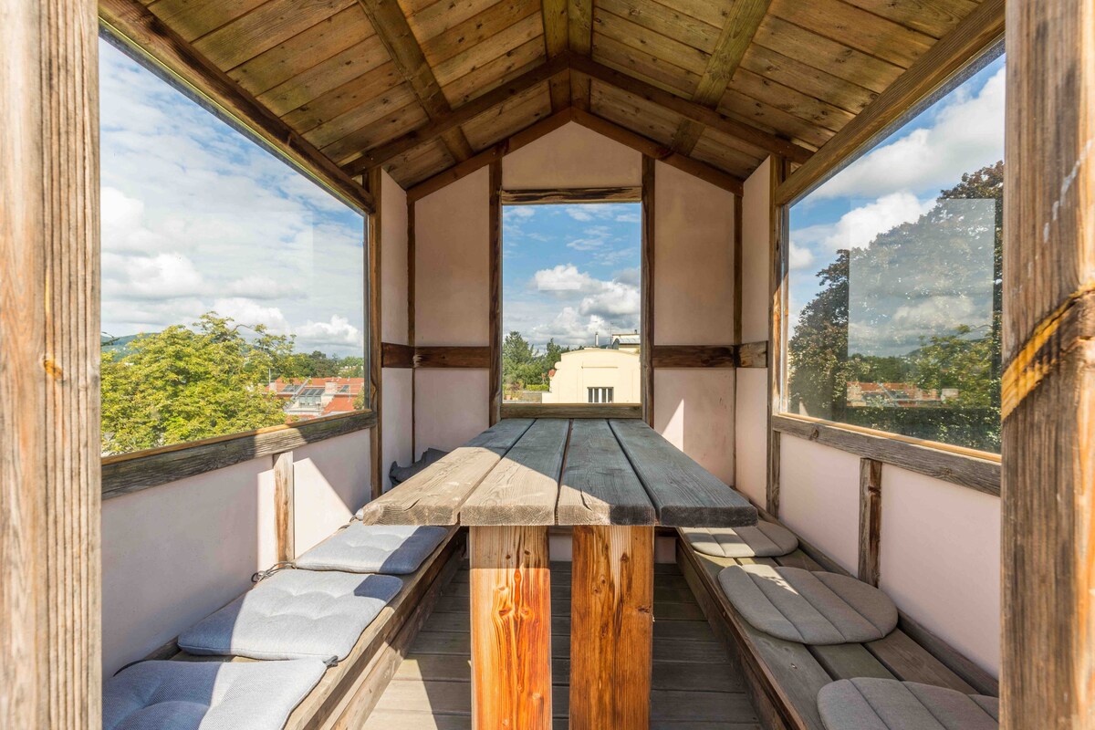 Whirlpool | Dachterrasse | Wienblick | zwei Etagen