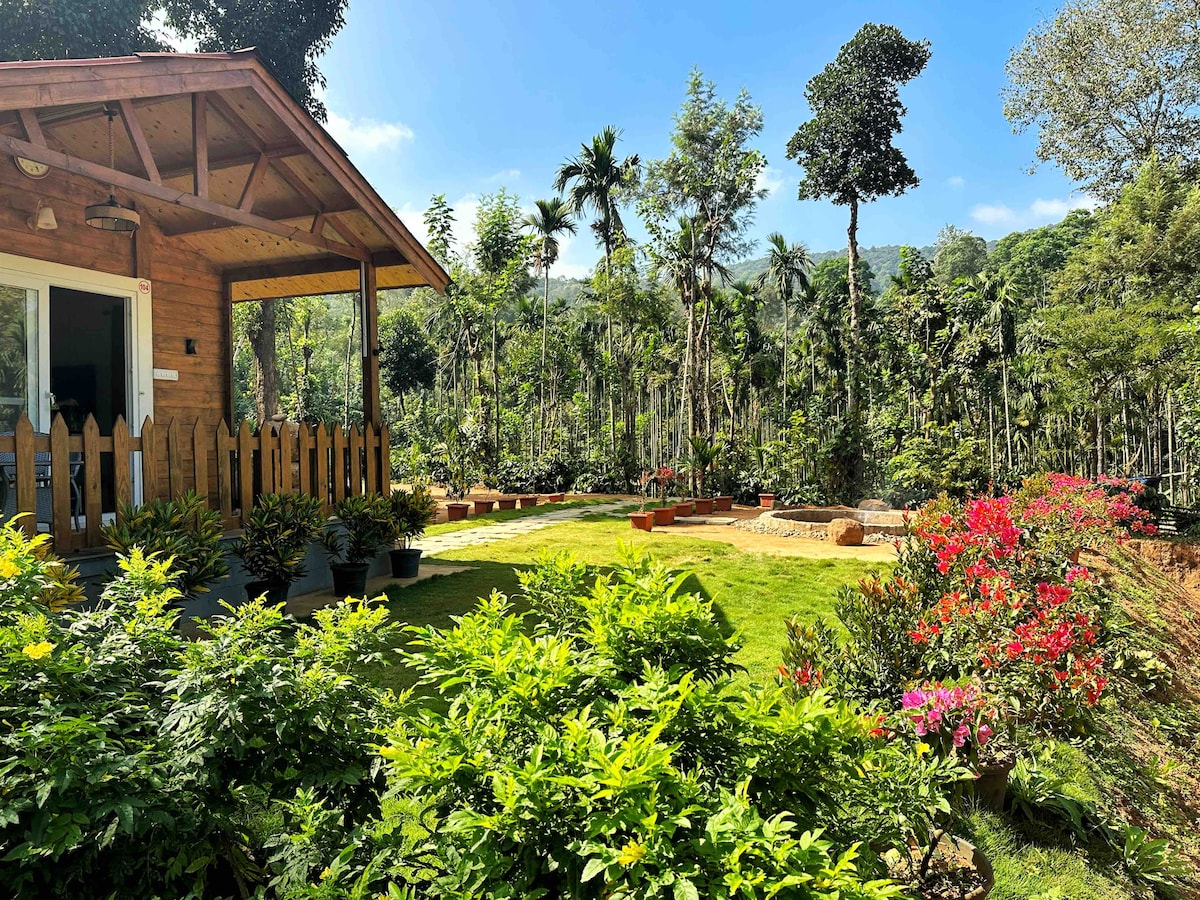 库尔格（ Coorg ）的木制小屋