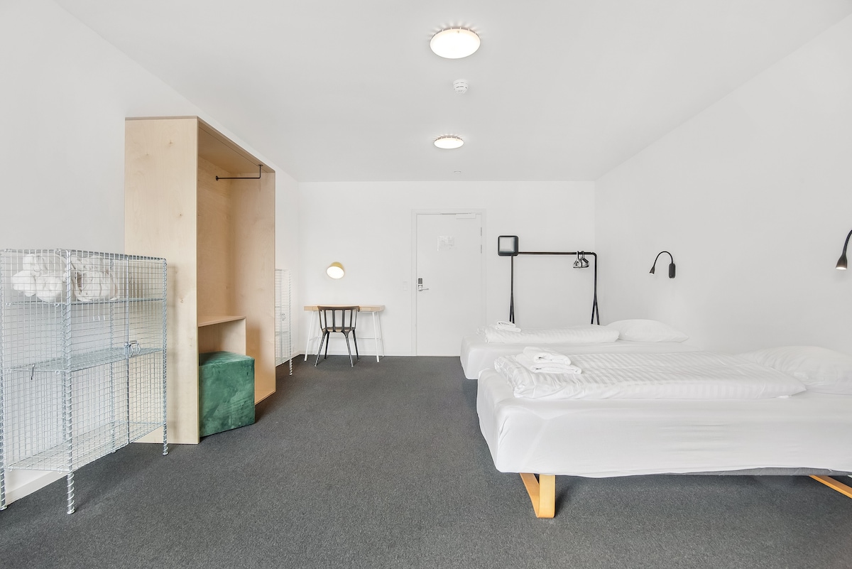 SleepCph |三人酒店客房|共用卫生间和厨房