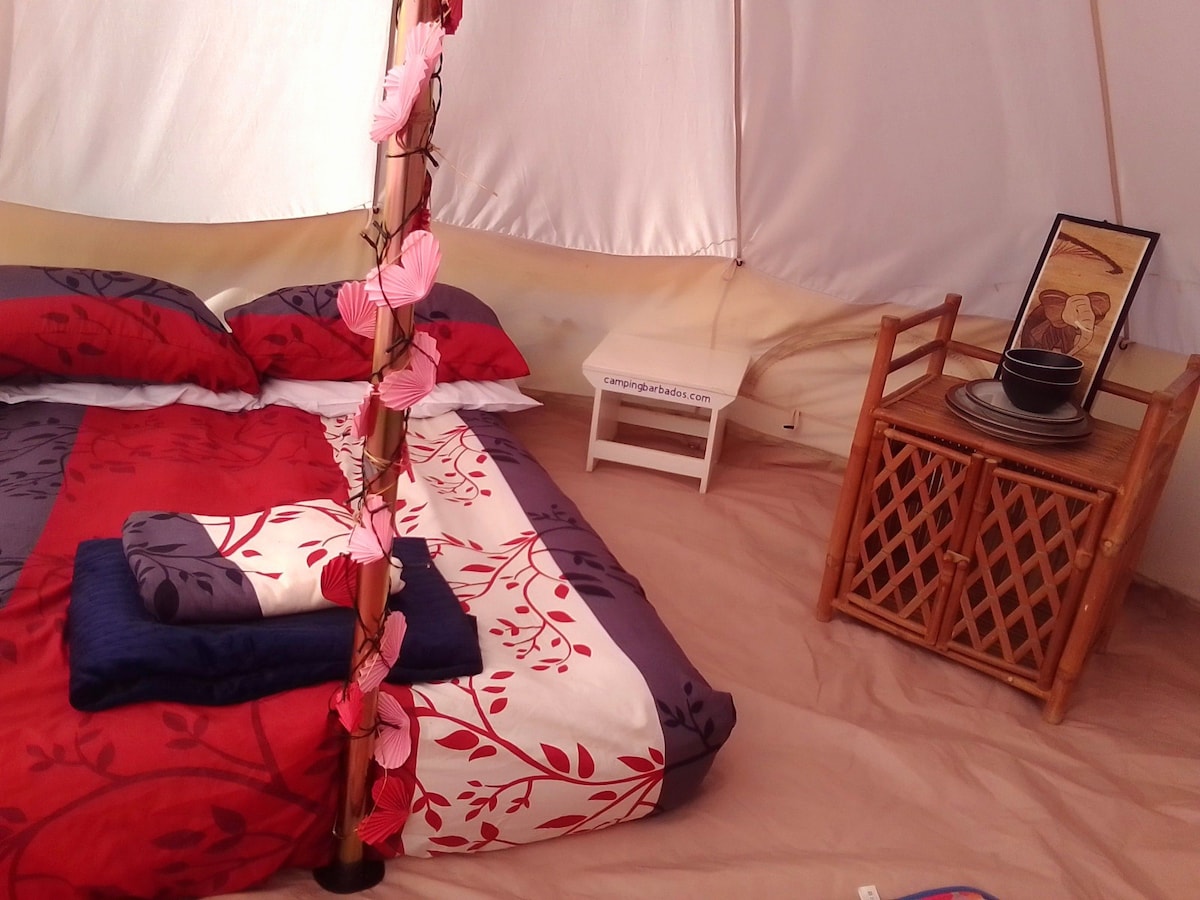 Bell Tent (2) - Camping Barbados.