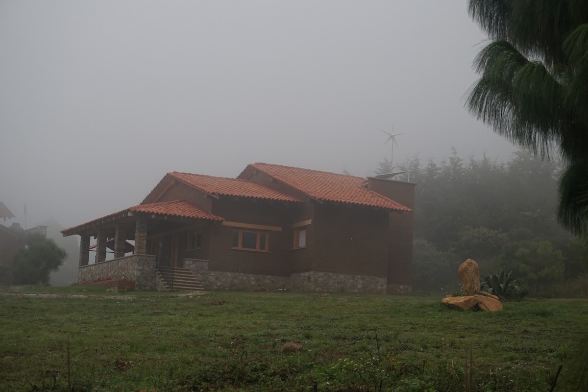 Cabaña con vista al Volcán y Nevado de Colima