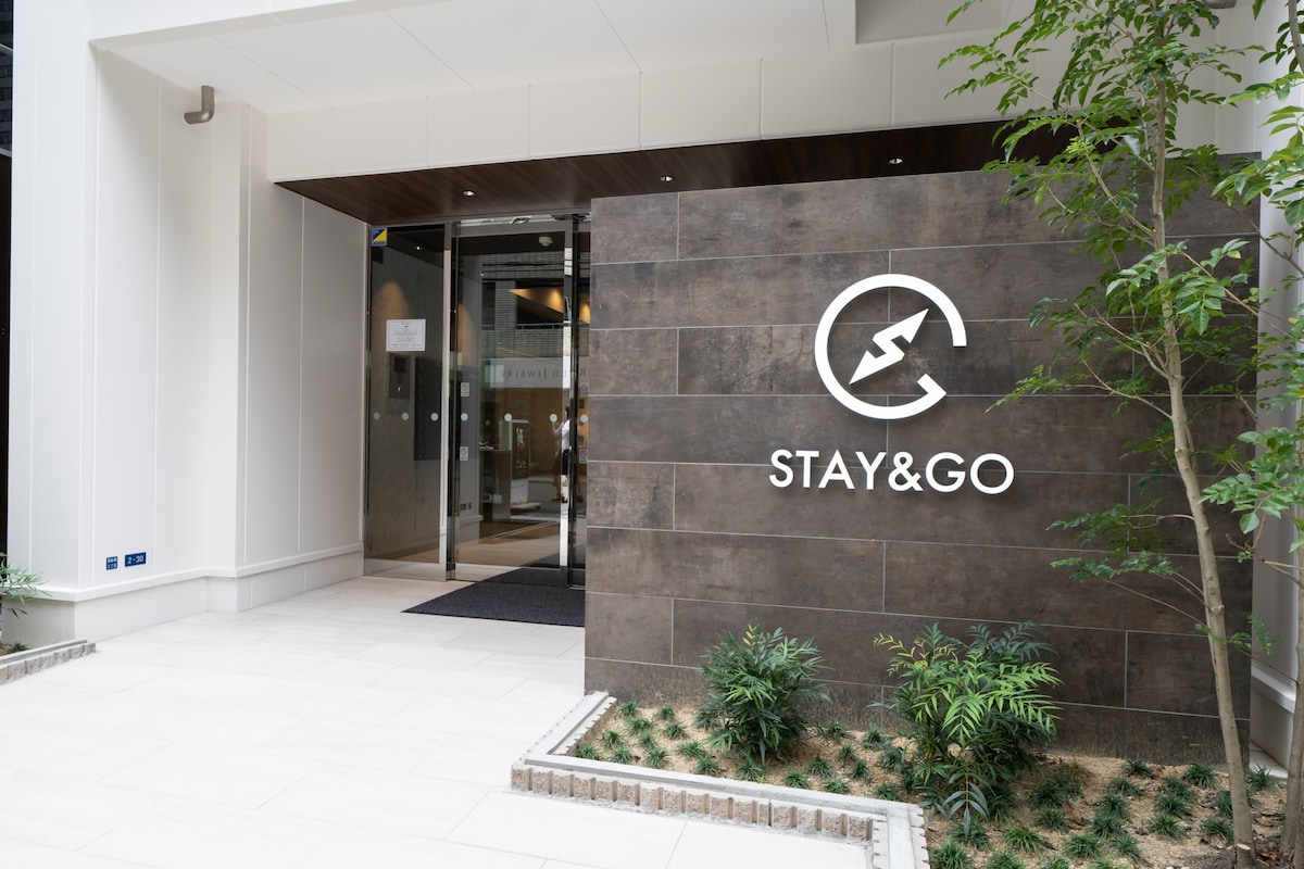 STAY&GO心斎橋☆2019年新建/7分鐘可到心斎橋站/最多可居住8人/FreeWiFi