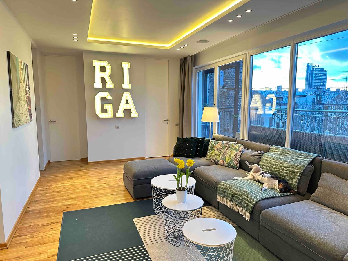 Sophisticated Penthouse Apartment Downtown Riga