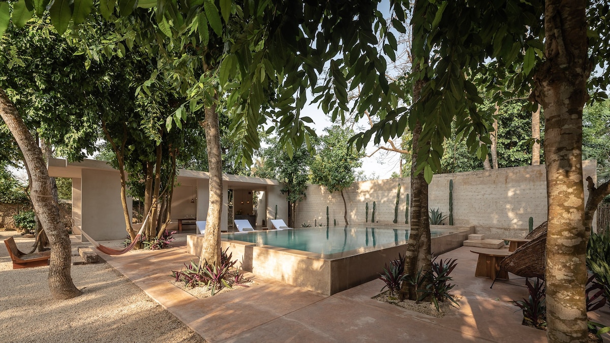 Habitación doble en jardin tropical con piscina