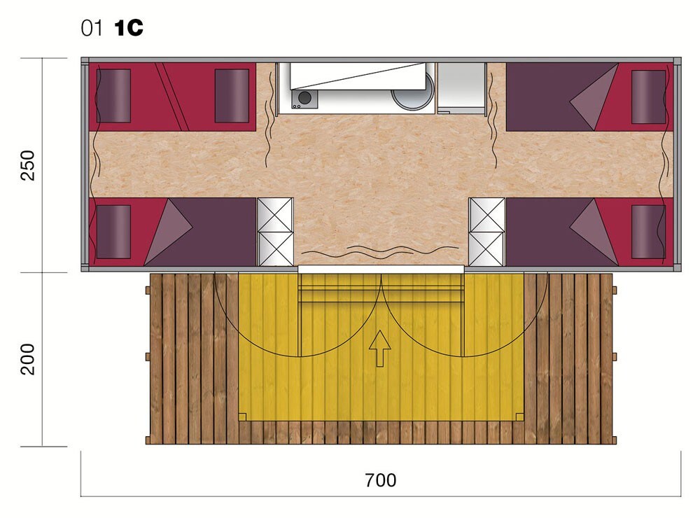 Casa-Mobile帐篷、停车场、夏季游泳池科莫