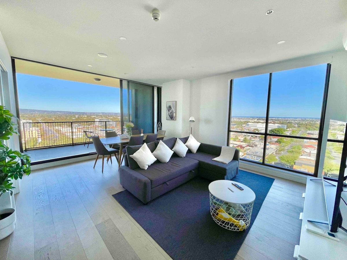 Luxury two-bedroom apartment with city views