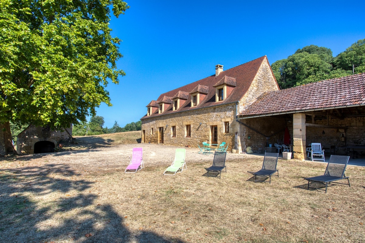 Ferme du Bos ，大型小屋，距离Sarlat 10分钟